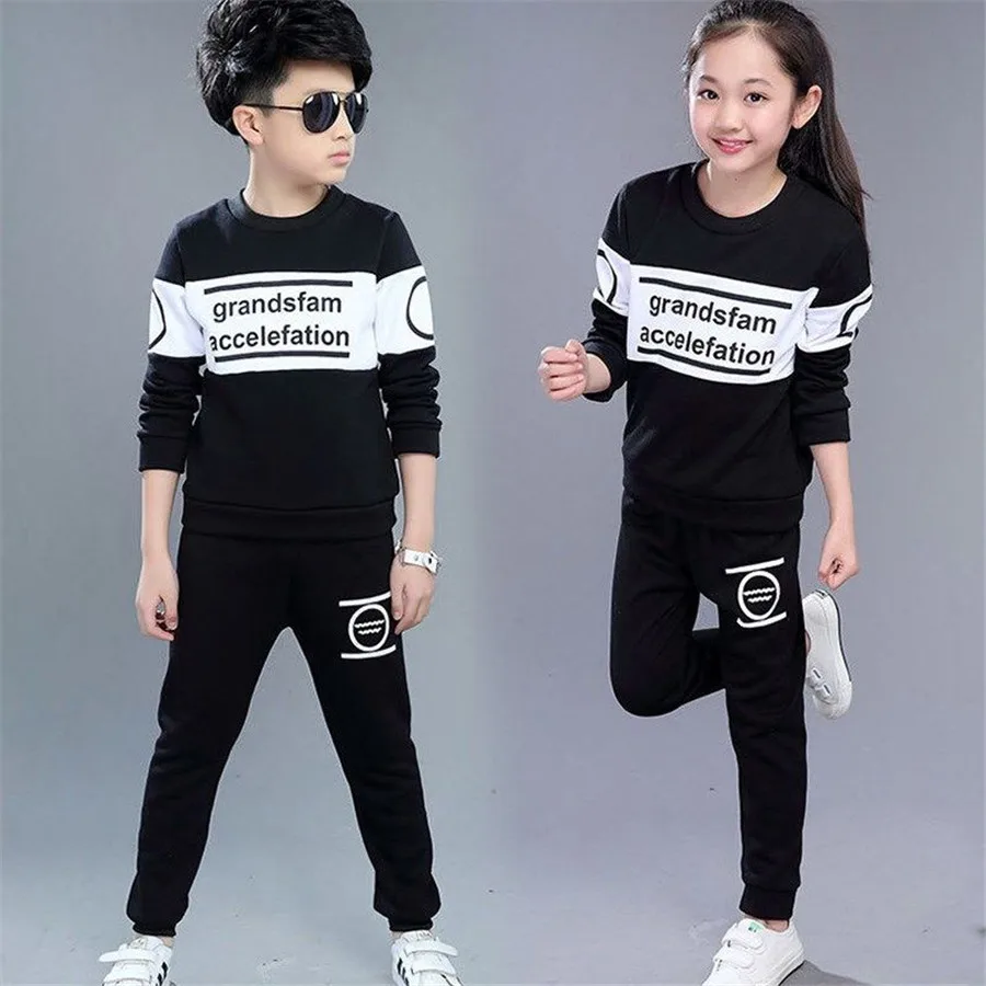 Детский спортивный костюм для мальчиков и девочек комплект из топа брюк на