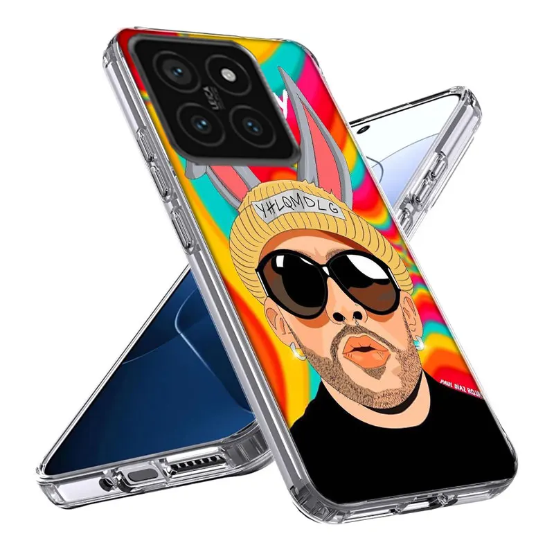 B-Bad B-Bunny Clear Phone Case For Xiaom Mi 12 12T 11T 10T 9T 13 11 10 9 8 Lite CC9 CC9E Pro 6X 5X A1 A2 A3 Cover Coque