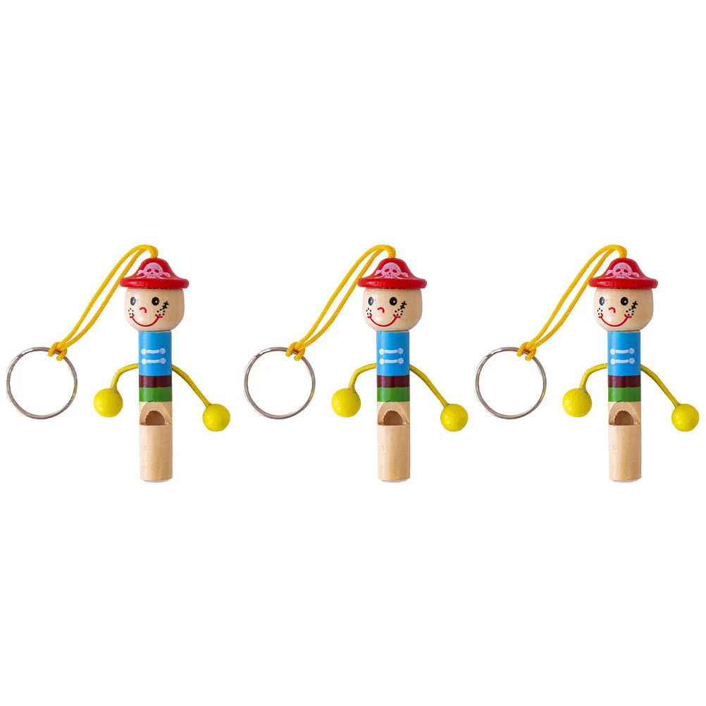 

3 Pcs Pirate Toys Whistle Musical Instrument Wooden Whistles Early Educational Instruments Cartoon Kid Playthings Child