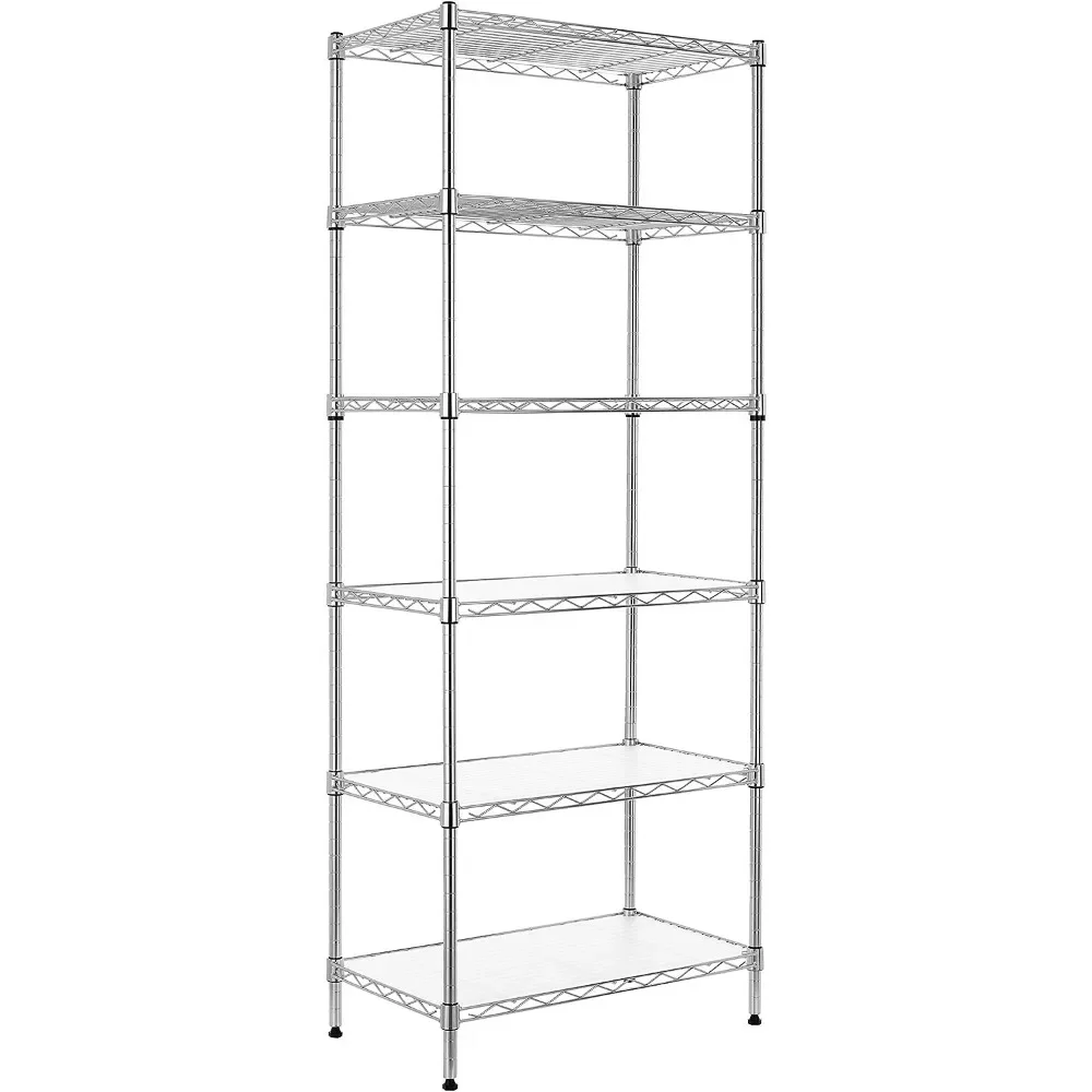 

Finnhomy 6-Tier Wire Shelving Unit Adjustable Steel Wire Rack Shelving, Storage Organization