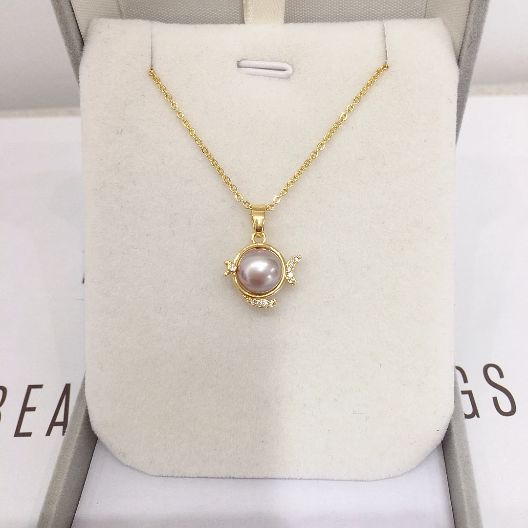 ZHBORUINI 2024 новый кулон из натурального пресноводного жемчуга высокой яркости для