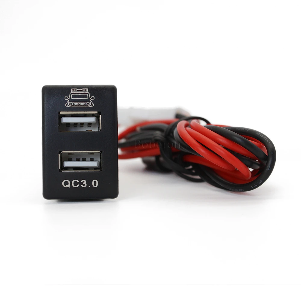 

For Suzuki Jimny Refitting QC3.0 Double Quick Charging USB Car Charger Socket Dual USB Socket