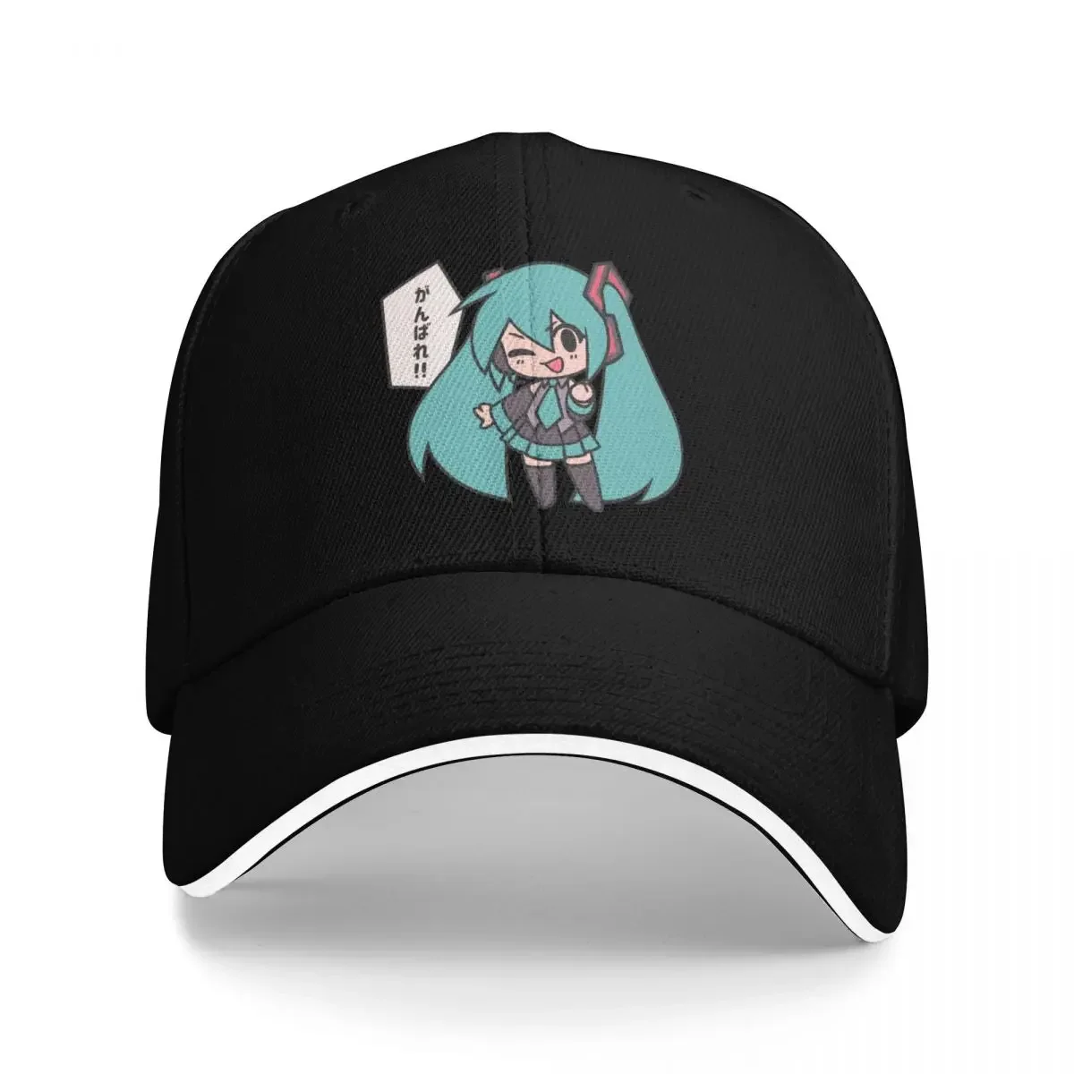 Бейсбольная кепка Miku Ganbare Ganbatte Chibi рыбацкая шляпа военная тактическая со значком