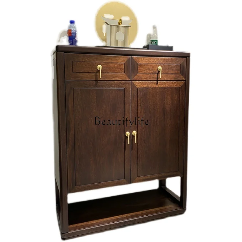 Новый шкаф для обуви из цельного дерева в китайском стиле бытовой балкон простой