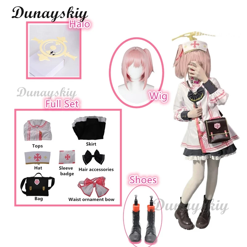 Игра Синий Архив Суми Серина Косплей Костюм Парик Женская Униформа Повседневная