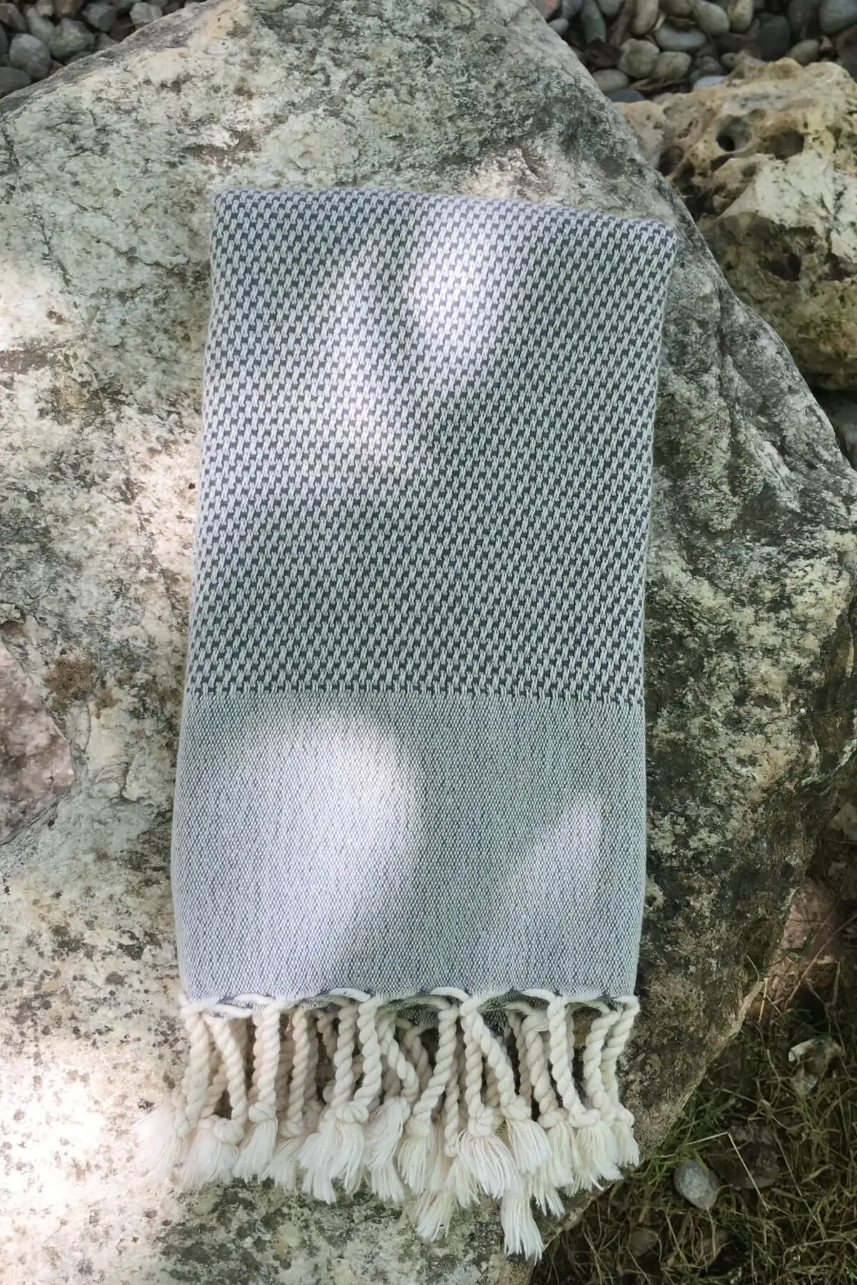 

Beach Towel Anthracite Retro Peshkir Soft Textured Water Absorbing Quick Dry