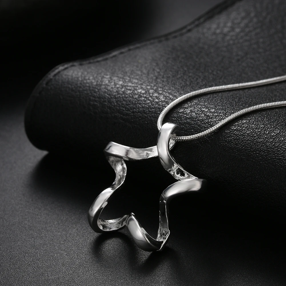 

40-75cm Fashion 925 Sterling Silver Necklace For Women Jewelry Classic Creative stars Pendant Christmas gifts Wedding