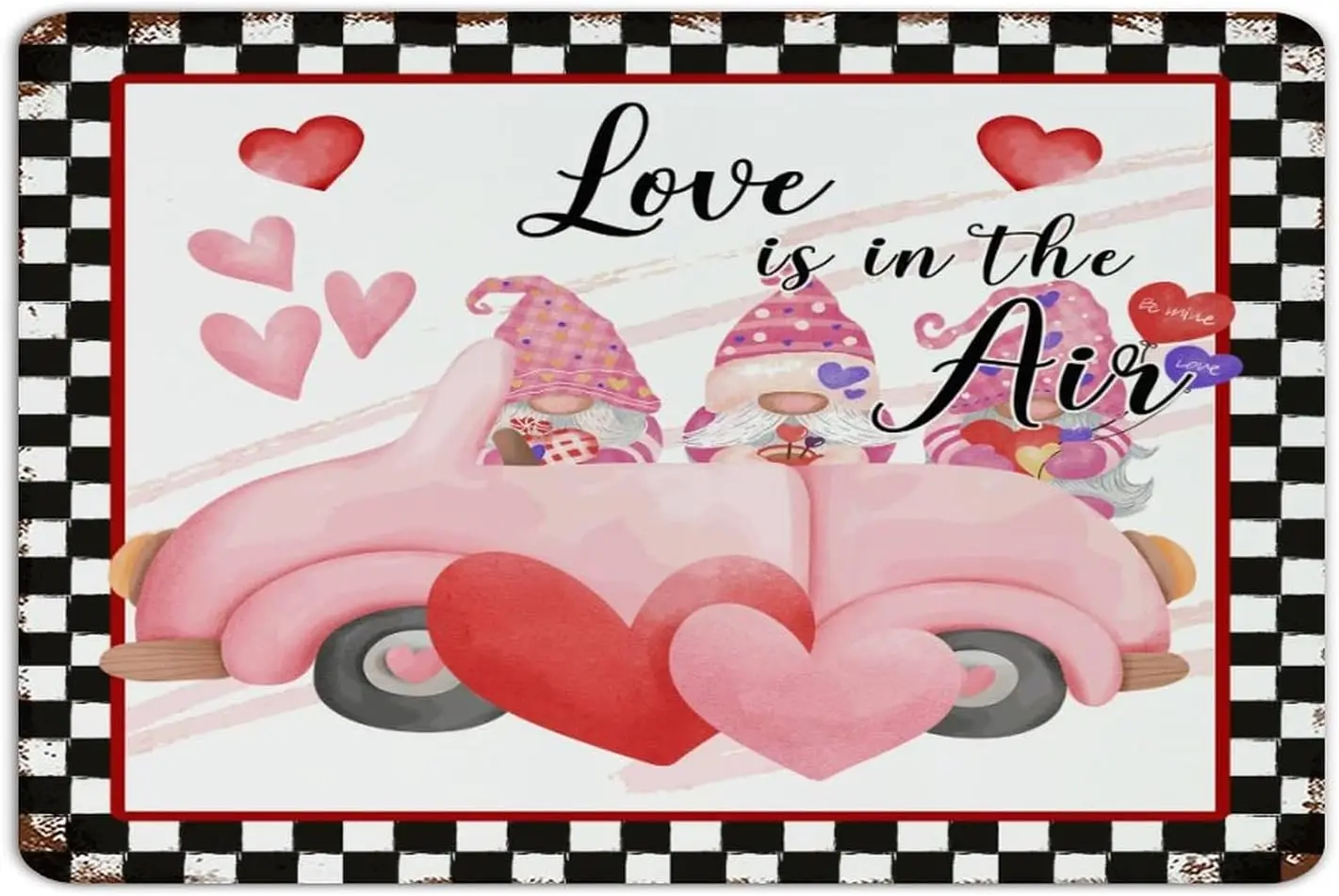 Love s n The r Vlentne's Dy 812 nch Metl Tn Sgn Персонализированный Gte Cbn Bthroom Wll Décor lumnum Whte Blck Bufflo Pld Gn