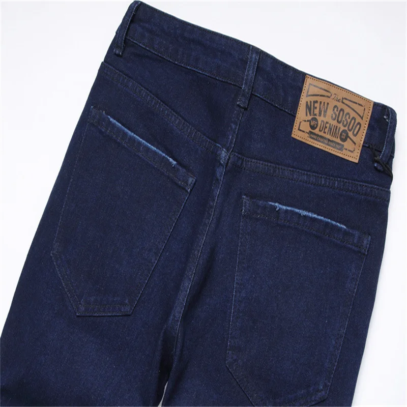 Men's Clothing Casual Trendy Streetwear Denim Oversize Pants Wide Leg Stretch Trousers Motorcycle Vintage Biker Baggy Blue Jeans