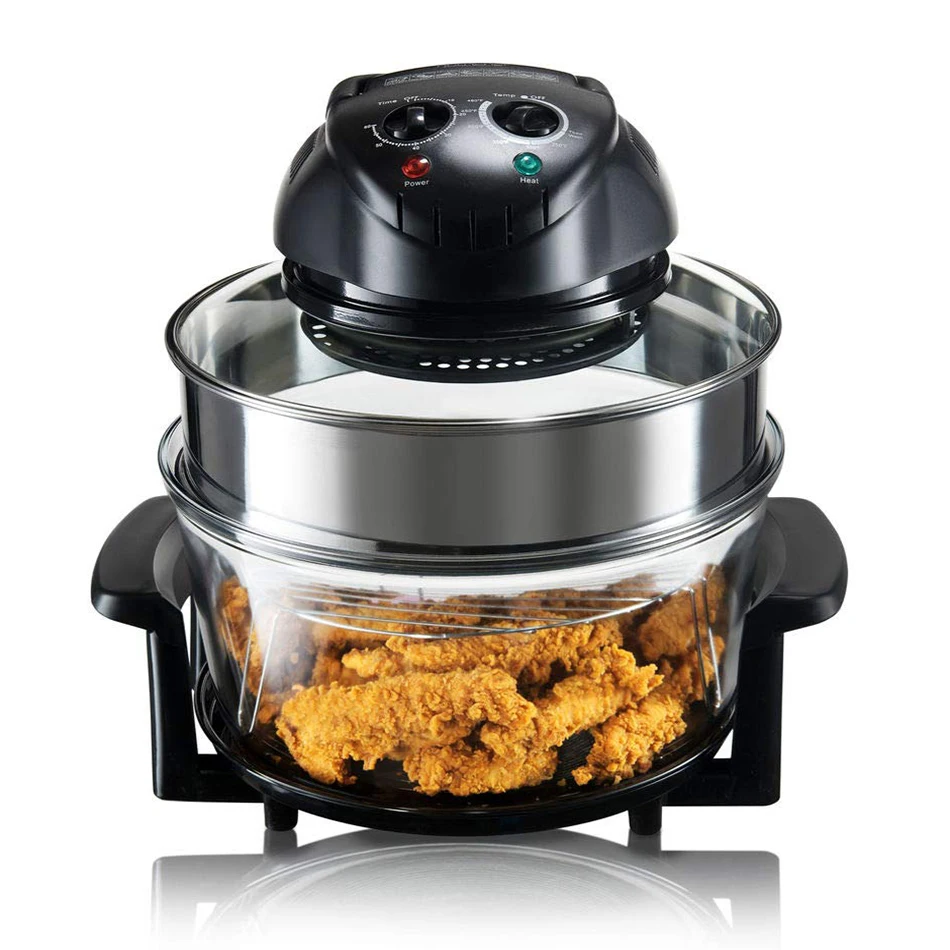 Infrared Halogen Oven Chicken Turbo Cooker Oven Large 17 Quart for Healthy Meals Fries Chips with 11 Accessories