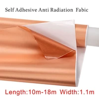 1 1m self adhesive copper fabric rfid blocking rfid shielding block faraday cloth anti radiation signals conductive fiber singal