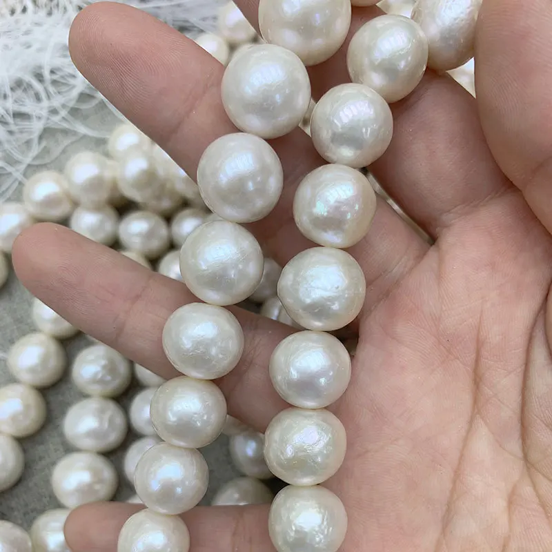 Эдисон барокко натуральный пресноводный круглый жемчуг 11-14 мм Ювелирные изделия