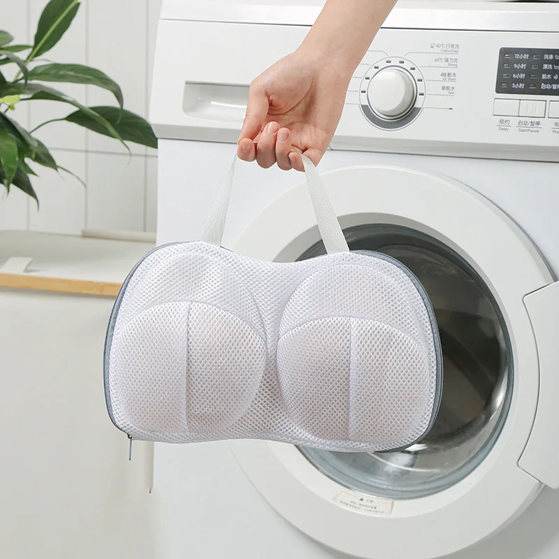 

1PC Anti-Deformation Bra Mesh Bag Special Polyester Zippered Mesh Machine-Wash Dedicated Bra Bags Travel Protection Mesh