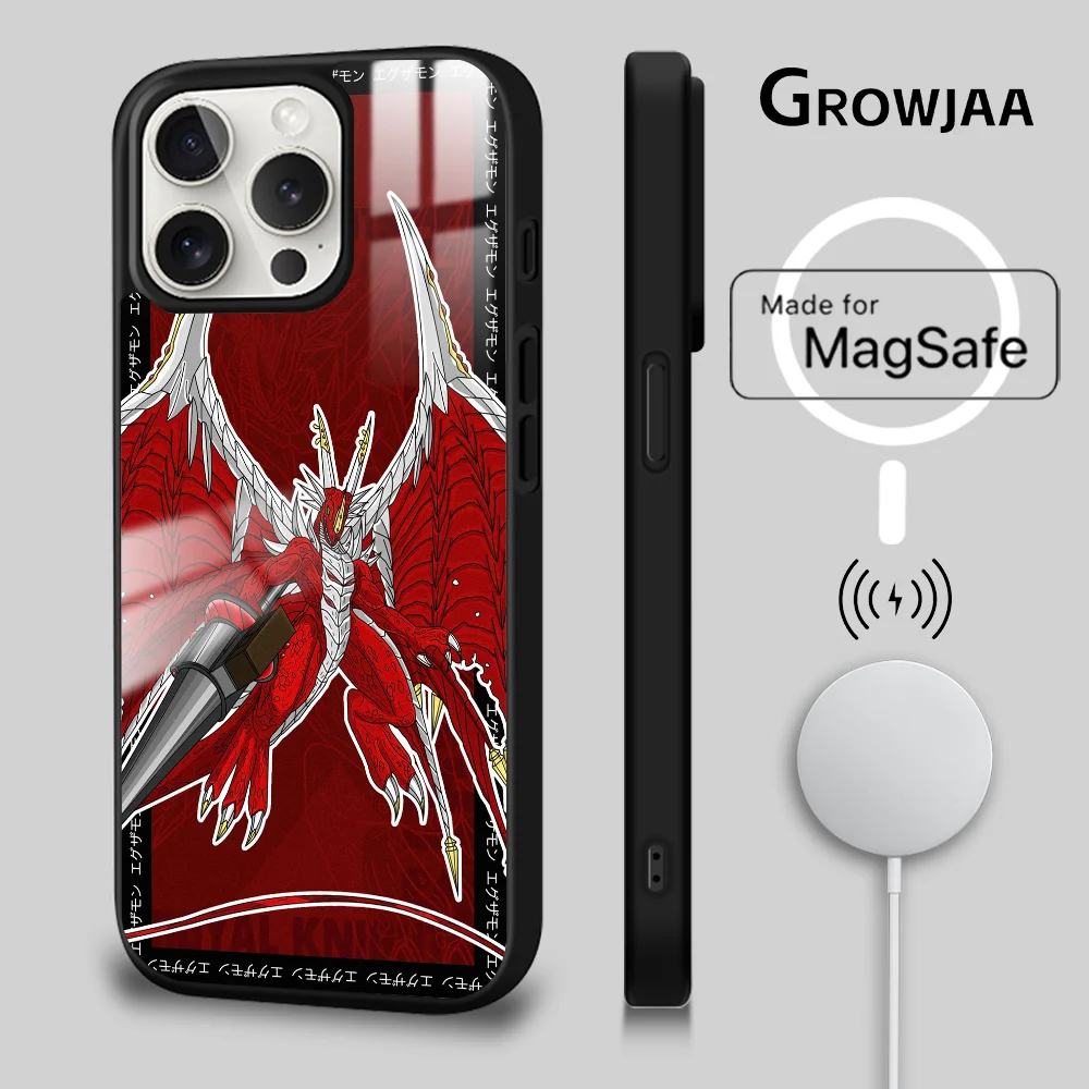 D-Digimon Anime A-Adventure Phone Case For IPhone 16 15 14 13 12 11 Pro Max Plus Mini Magsafe Mirror Wireless Magnetic Cover
