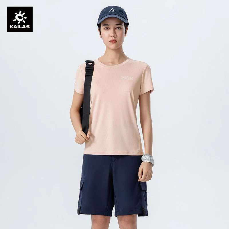 KAILAS Женская Быстросохнущая Футболка Для Бега С Круглым Вырезом