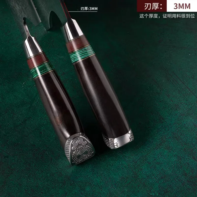 FZIZUO 7 &quotVG10 дамасская сталь китайский тесак с ручкой из черного дерева нож