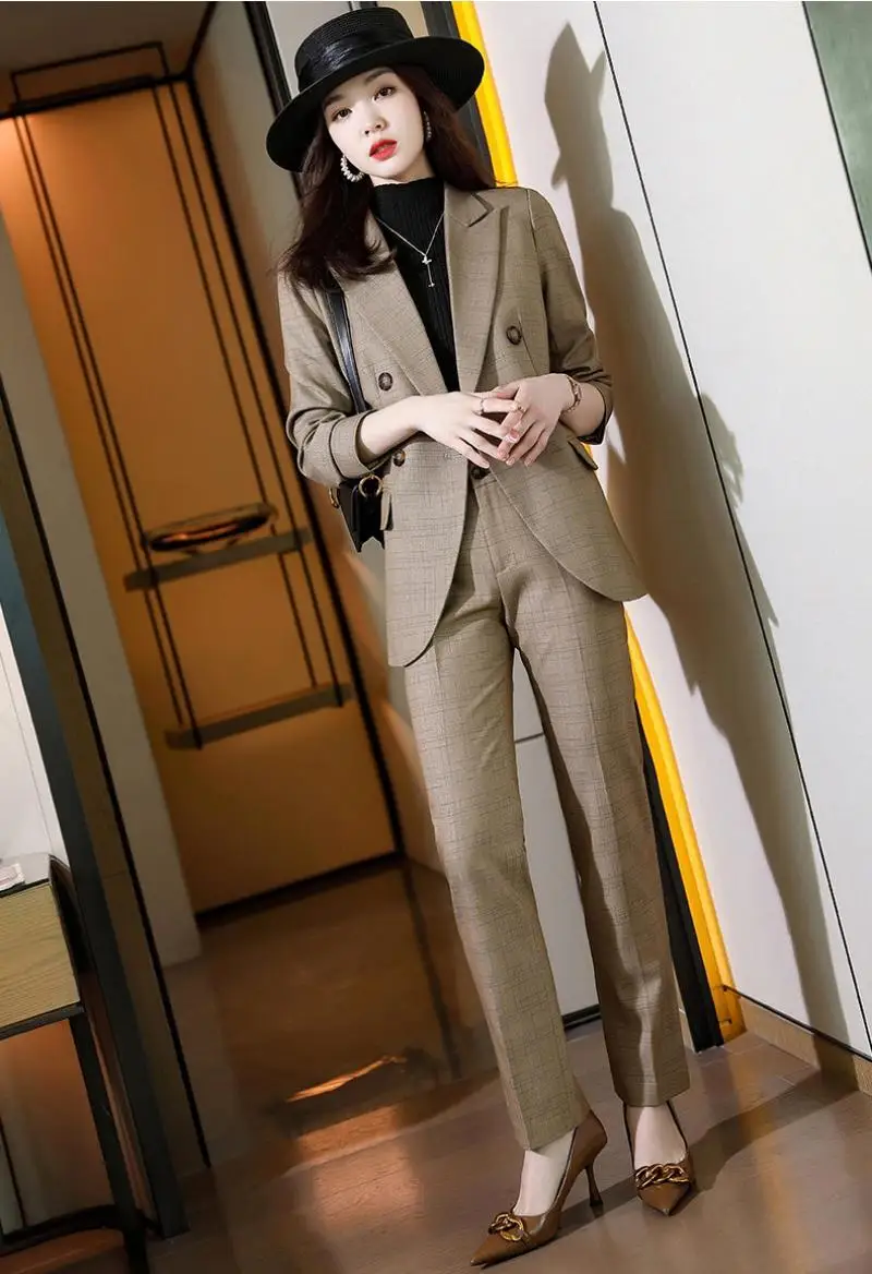 2023 Spring and Autumn Fashion Temperament Slim and Advanced Professional Suit Set Women's New Luxury Design Office Lady