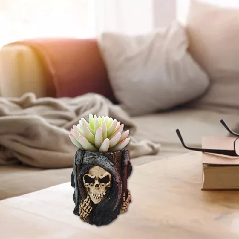 Серп Череп Цветочный Горшок Силиконовая Форма Брелок Смола Эпоксидная