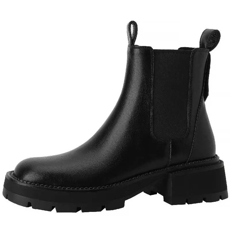 

Dilalula Thick Heels Ankle Boots For Women Outdoor Casual Working Genuine Leather Concise Neutral Shoes Woman Autumn Winter New