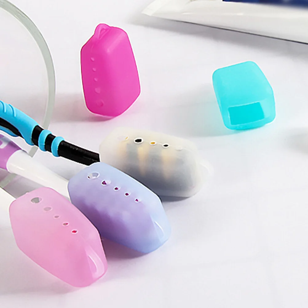 

5Pcs Head Cover Travel Portable Silicone Head Protectors Caps