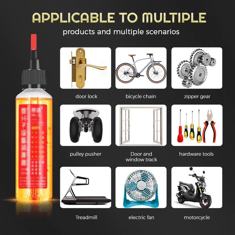 

Micromolecular Lubricant for Equipment Multi-Use Lubricant Restore Lubricate Protect for Hinges Doors Keyhole Fans Bearing Gear