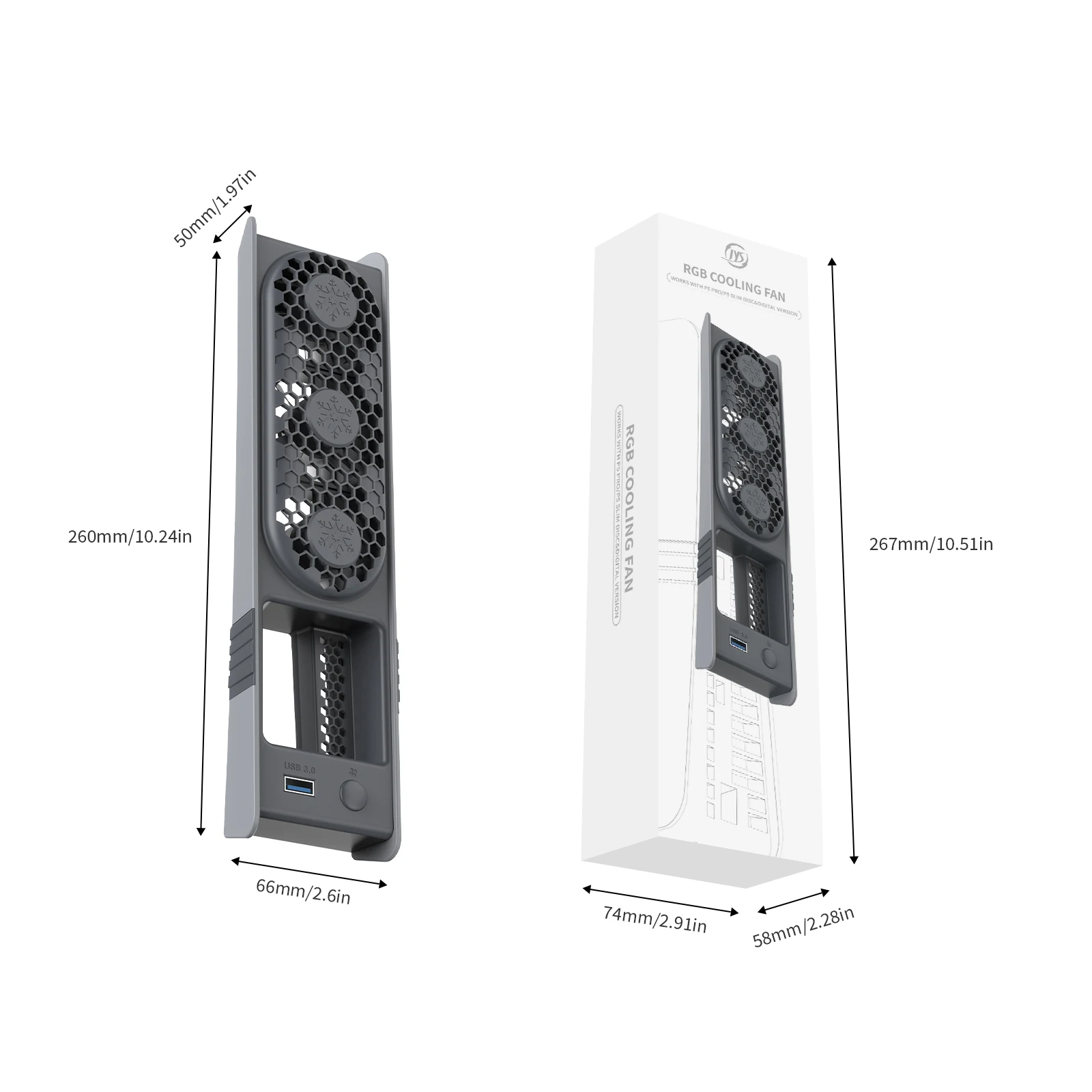 Охлаждающий вентилятор для PS5 Pro/PS5 тонкий охлаждающий внешний кулер тихий Playstation5