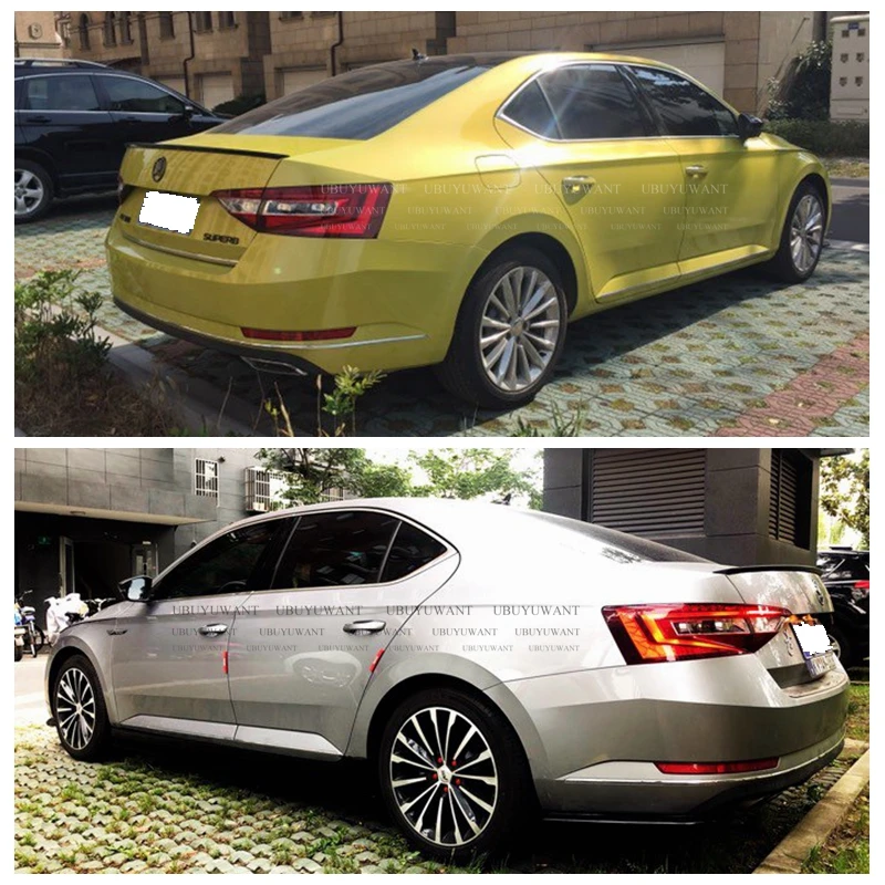 

Автомобильные аксессуары для Skoda Superb 2015- 2019, неокрашенный праймер из АБС-пластика, цветной задний багажник, губа, крыло, задний спойлер, украшение