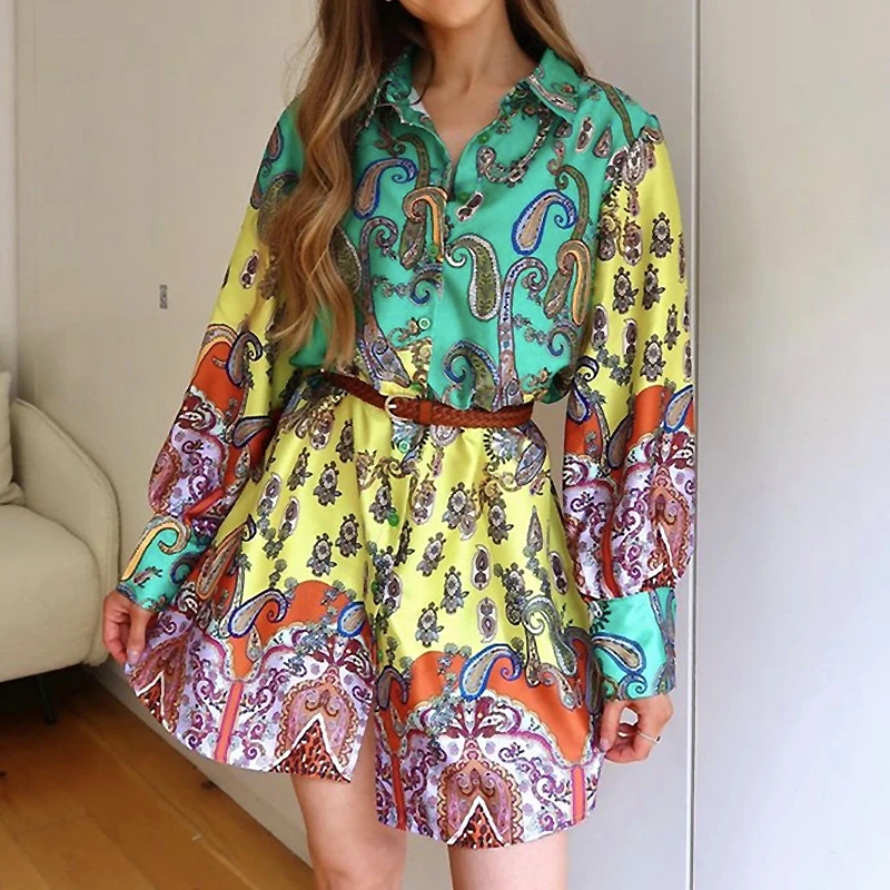 

Женское мини-платье в стиле ретро, с круглым вырезом