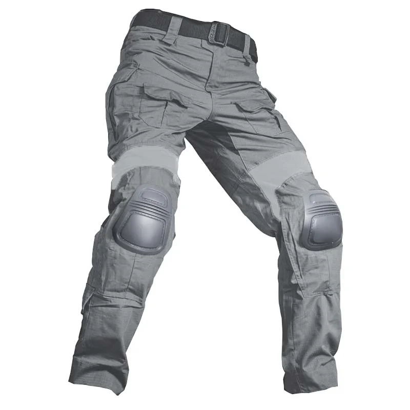 

Tactical Pants Pockets Camo Military Army Men Work Pant +Pads Combat Paintball Airsoft Hunting Clothes Ripstop Clothing