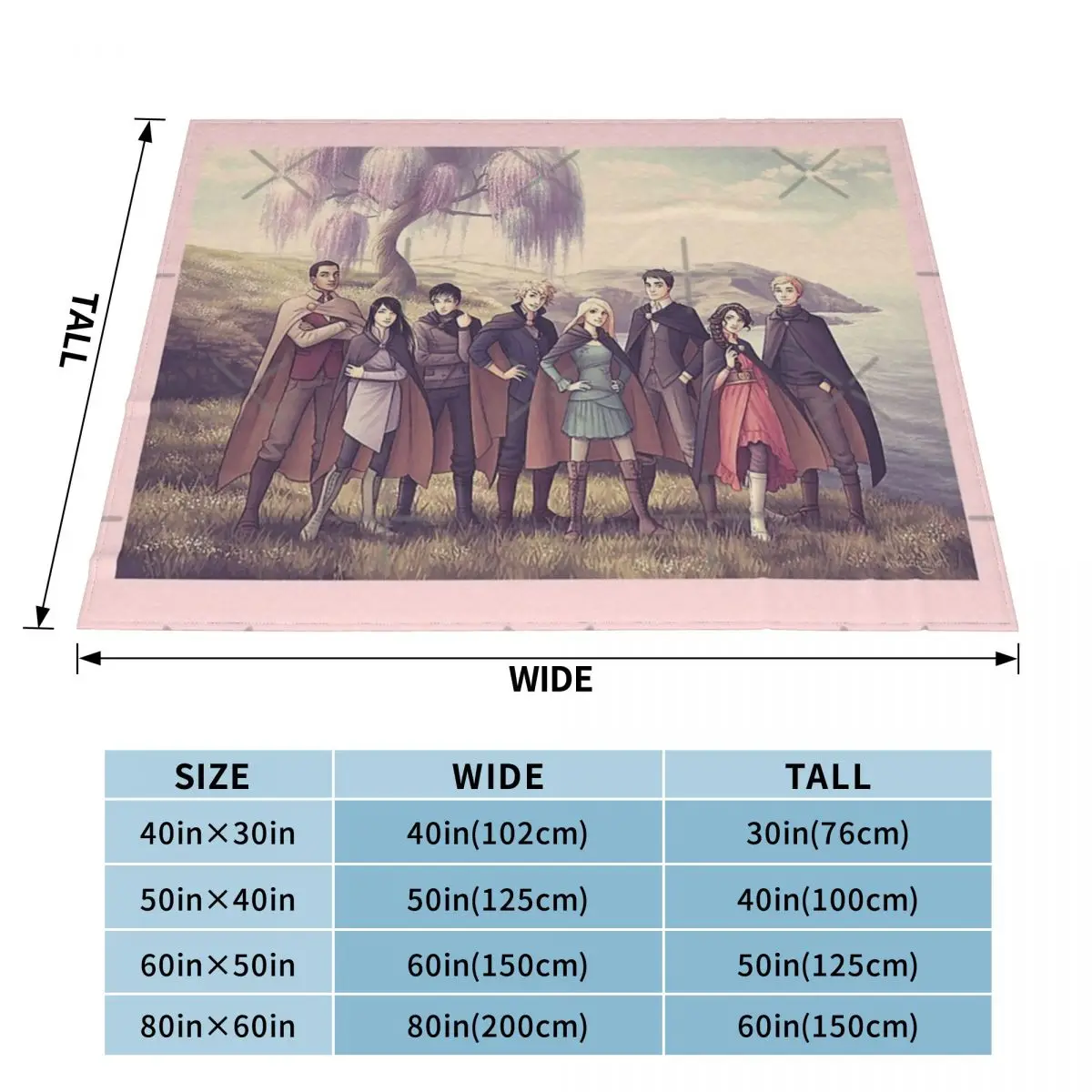 Одеяло с изображением персонажа хранителя из терянных городов покрывало на