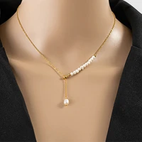 fashion exquisite imitation pearl choker neckalce chain ncklace for women jewelry gift
