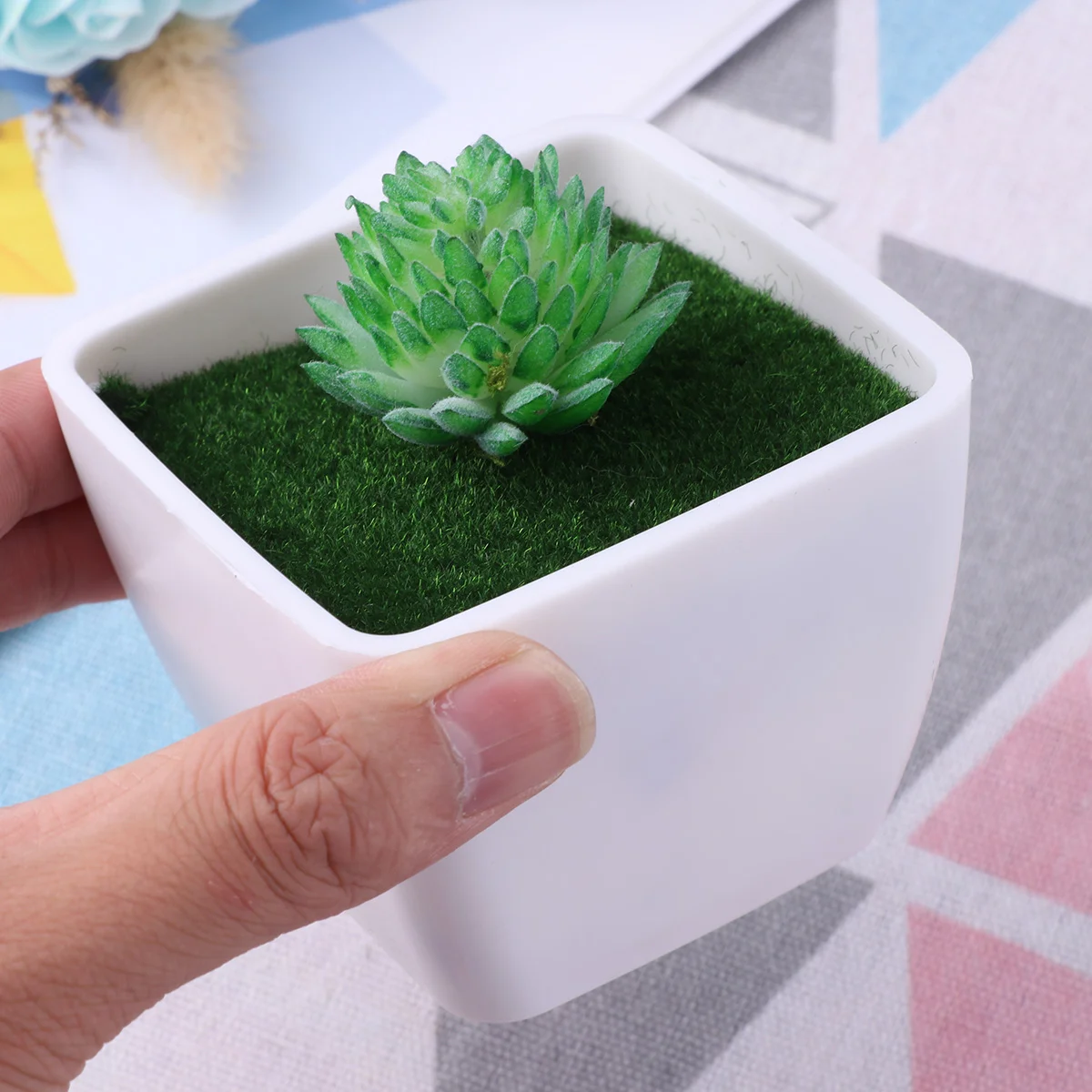 

Stem Flower Vase Artificial Flower Pot Ikebana Vases Stem Flower Vase Moss Planter Pot Square Vase Flowers Flower Moss Vase