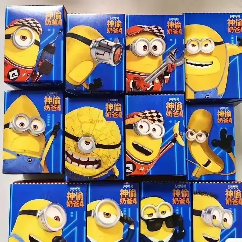 2024 New Mcdonald Despicable Me 4 Minions Action Figure Complete Set 12pcs Pvc Model Collectible Toy Children Birthday Cute Gift