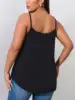 Plus Size Camis for Woman Camisole Large Big Size Tank Top Female Sleeeless Blouses V Neck Solid Casual Tee 3