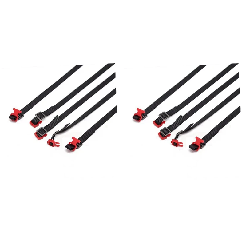 

15Pcs RC Car Roof Luggage Rack Rope Decorate Strap For 1/10 RC Crawler Car AXIAL SCX10 Traxxas TRX4 RC4WD D90 CC01,Red