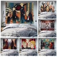 tokyo revengers chart tapestry hanging tarot hippie wall rugs dorm art home decor