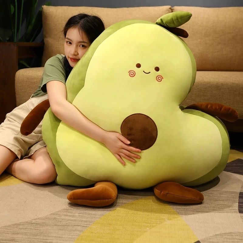 

50-100CM Huggable Avocado Stuffed Plush Toy Filled Doll Fruit Cushion Pillow Soft Plush Doll Toy Child Baby Girl Birthday Gift