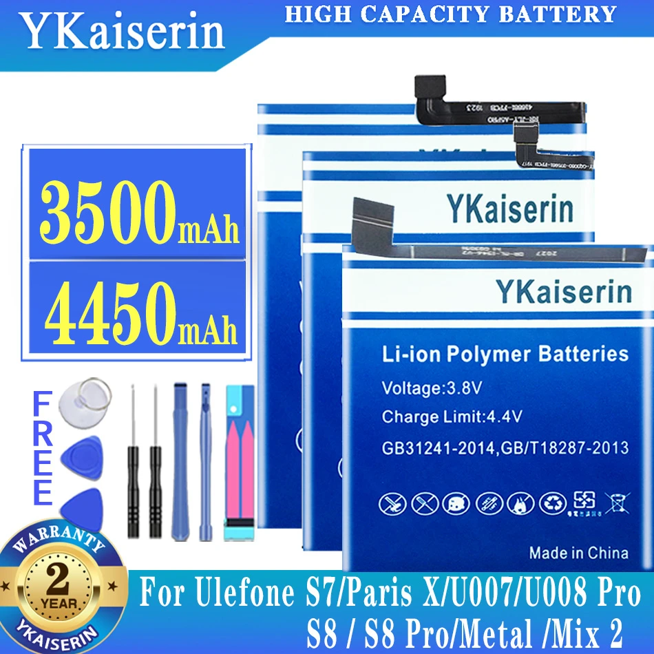 Аккумулятор ykaisin для Ulefone S7 S8 PRO U007 U008 Pro Paris X Mix 2 Metal Gemini Pro MTK6737, аккумулятор большой емкости, трек №