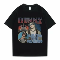 bad bunny el ultimo tour del mundo tshirt mens oversized tops men women fashion brand t shirts male hip hop tees man streetwear