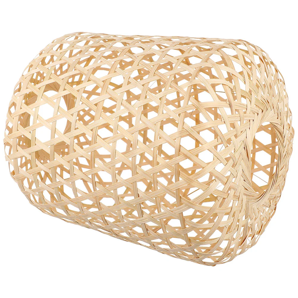 

Bamboo Lampshade Practical Chandelier Decor Home Weaving Cover Simple Light Boho