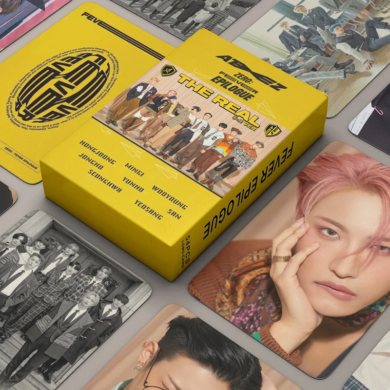 

54 шт./кор. Kpop ATEEZ Lomo Cards ZERO FEVER часть 2 празднование часть 3 EPILOGUE реальный фотоальбом открытки ATEEZ фотокарты