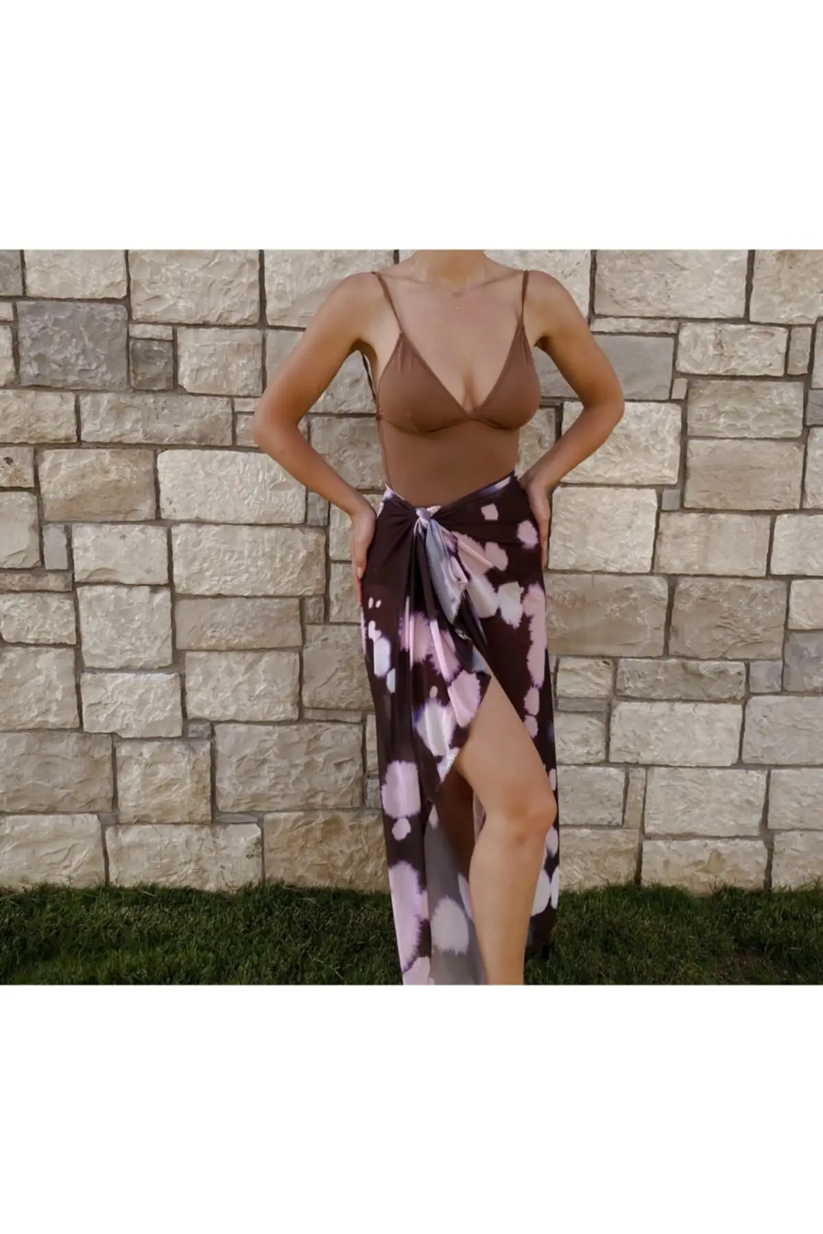 

Women's Pareo Swimwear Cover Up Dress Sexy Tunic Suit Beachwear Female Beach Bikini Cover Loose Mini Dress