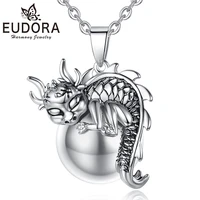 eudora 20mm harmony ball dragon necklace pregnancy chime bola angel caller pendant fashion diy women jewelry for maternity gifts