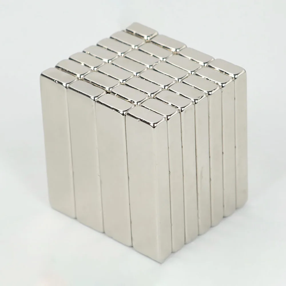 Квадратный Магнитный блок 40x10x5 мм прямоугольные магниты NdFeB никелированные