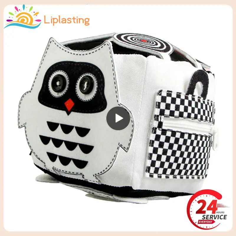 

0-24Months Baby Toys Rattle Cube Black White Owl Sensory Integration Training Toys Soft Cloth Puzzle Baby Early Educational Toys