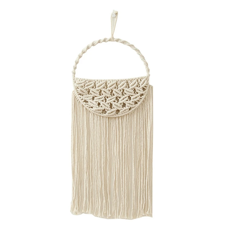 

Cotton Macrame Basket Hanging,Macrame Hammock Bag,Wall Plant Hanger Boho Kitchen Decor,Hanging Basket For Kitchen