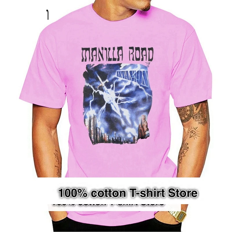 

Manilla Road Invasion 1980 Album Cover Inspired Black T-Shirt