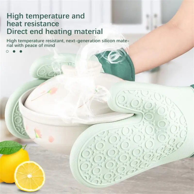 

Silicone Oven Insulation Anti-scalding Gloves Microwave Oven High Temperature Waterproof Kitchen Home Chef Baking Kitchen Tools