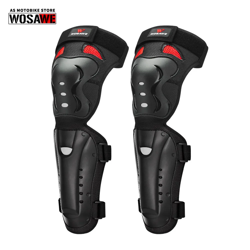

WOSAWE Reflective Motorcycle Knee Pad Adjustable Guards Racing Off-Road Protective Kneepad Motocross Brace Protector Men Women