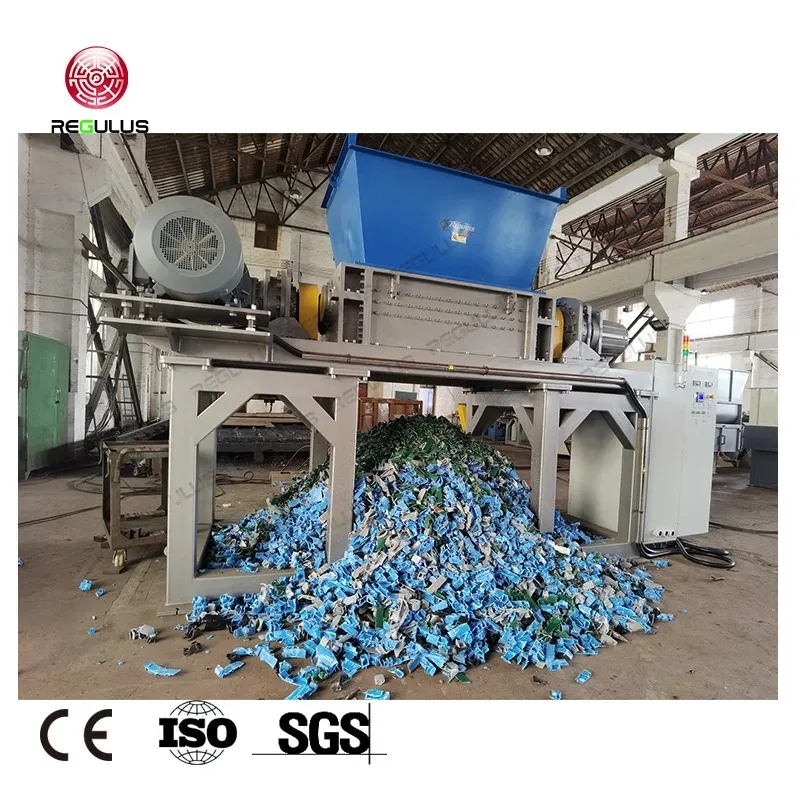 Двухвальный шредер для переработки и измельчения HDPE, ПП-бочек, АБС-оболочек, деревянных поддонов, шин, пластиковых отходов (art.: 3920daa324550) - 3920daa324550